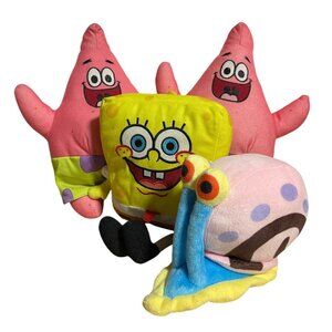 Spongebob Squarepants Plush Toy Set Patrick Star & Gary Snail Stuffed Characters